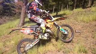 KTM exc 300 tpi 2018 vs KTM exc 250 2006  full gass  2 stroke sound [upl. by Eilitan]