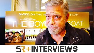 George Clooney Talks The Boys In The Boat On The Red Carpet [upl. by Nerval]