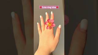 Cute DIY ring idea🌺 [upl. by Meris]