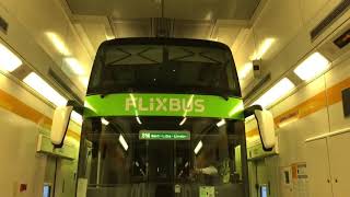 EurotunnelLoading double decker coach onto shuttle trainCalais to Folkestone cross the channelktx [upl. by Yedrahs]