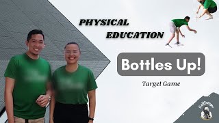 Target Game At Home  Bottles Up PE  PHYSICAL EDUCATION [upl. by Enelehs]