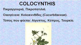 COLOCYNTHIS  ΑΝΤΙΜΕΤΩΠΙΣΗ ΟΞΕΩΝ ΚΑΤΑΣΤΑΣΕΩΝ ΜΕ ΟΜΟΙΟΠΑΘΗΤΙΚΗ [upl. by Anayet]