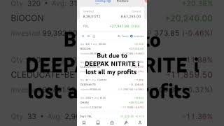 Deepak nitrite in loss Day 338 tues  3122024 365 days challenge youtubeshorts investment leo [upl. by Llatsyrk323]