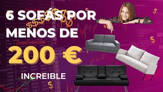 6 sofas por menos de 200 euros sofa sofaygotypebeat salon casa mujeres [upl. by Alsi]