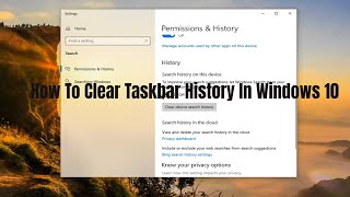 How to Clear or Disable Taskbar Search Box History in Windows 10 Tutorial [upl. by Alyat]