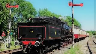 Museum stoomlocomotief SJ E2 1040 rijdt Simpelveld binnen [upl. by Ajar]