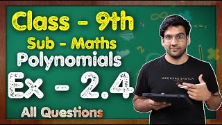 Class 9 Maths Ex 24 Q1 to Q5  Chapter 2 Polynomials  NCERT  MKR [upl. by Harimas554]