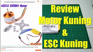 Review Brushless Motor 2212 KV 2200 dan ESC Kuning 30A Meletus [upl. by Lander]