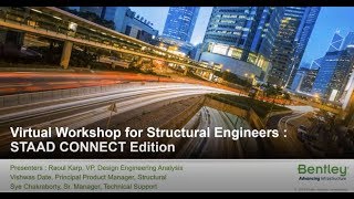 STAAD Pro CONNECT Edition  Virtual Workhop for Structural Engineers [upl. by Brande578]