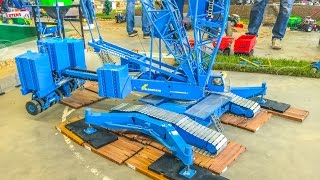 Stunning GIANT RC crane builds a wind power plant [upl. by Eilatam]