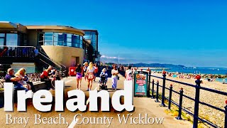 Bray seafrontBray Promenade Beach walking tourTourist Attraction in Bray Wicklow IrelandUHD 60fps [upl. by Danice]