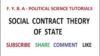 Social Contract Theory of State  I [upl. by Sokram]