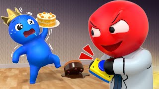 RED TAKES CONTROL of BLUE  SAD STORY  Rainbow Friends Cartoon 3D  SM Rainbow Friends 3D [upl. by Onateag86]