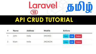 Laravel 10 Api Crud Tutorial in Tamil [upl. by Kcirdot]