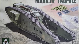 Tadpole MkIV Male Tank Takom 135  Unboxing [upl. by Kelli297]