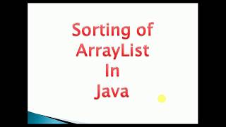 Sort ArrayList elements in java Program Code  Example [upl. by Annaiviv]