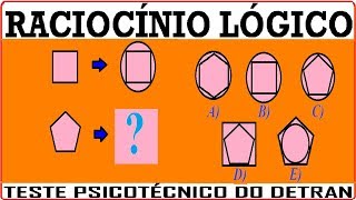 Raciocínio Lógico Sequência figuras coloridas RLM Teste QI Quociente de inteligência Detran [upl. by Vona]