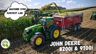 JOHN DEERE 8200i amp 9700i à lensilage de maïs  Machine Sync amp Harvest Lab  AGRIVISION [upl. by Terzas]