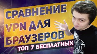 VPN для браузера Топ 7 бесплатных ВПН расширений  обзор и тесты [upl. by Suivatra522]