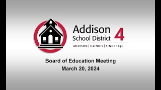 Board of Education Meeting March 20 2024 [upl. by Atrebor312]