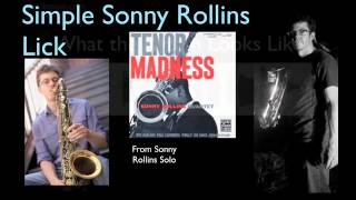 How to play a simple bebop line from Sonny Rollins Tenor Madness Saxophone Solo [upl. by Eenttirb]