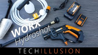 🔥WORX Hydroshot Akku Hochdruckreiniger im Test  Worx WG625 Portable Power Cleaner  Review amp Test [upl. by Krys]