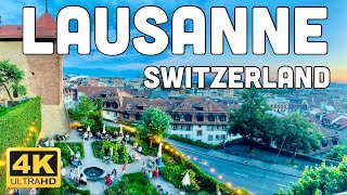 Lausanne Switzerland  4K Walking Tour [upl. by Otit]