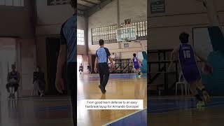 From good team defense to an easy fastbreak layup for Armando GorospeOLeague GloriaADios [upl. by Nylia]