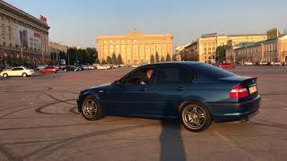 bmw 330i e46 m54b30 burnout drift [upl. by Wendelin58]