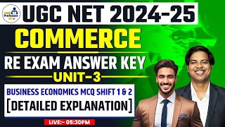 UGC NET COMMERCE  UGC NET Commerce REEXAM Answer key  Business economics MCQ  shift 1 amp 2 [upl. by Laehcym]