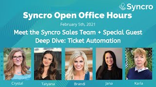 Syncro Open Office Hours 2521 Deep Dive on Ticket Automation [upl. by Rutherfurd]