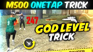 M500 One Tap Headshot Trick 😈  Perfect Aim Lock Trick  Raistar New Auto Headshot Trick Free Fire [upl. by Yeta]