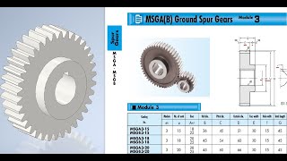 Tutorial Engranaje a partir de catálogo  Inventor 2023 [upl. by Wilber]