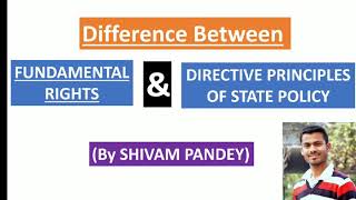 Difference Between FUNDAMENTAL RIGHTS amp DIRECTIVE PRINCIPLES OF STATE POLICY  INDIAN CONSTITUTION [upl. by Llenahc]