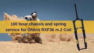 100 hour chassis and coil spring service on an Öhlins RXF36 m2 Coil [upl. by Yrffej]