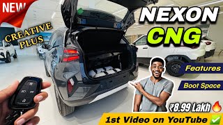 New Tata Nexon CNG Creative Plus Varient 🔥  Tata Nexon CNG Walkaround Review  Nexon CNG Base Model [upl. by Convery]