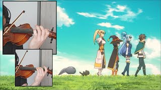 Konosuba  Ano Hi no Mama no Bokura  Violin Cover [upl. by Elmo]