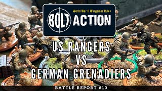 Bolt Action Battle Report  US Rangers vs German Grenadiers  Ep 10 [upl. by Atsirc]