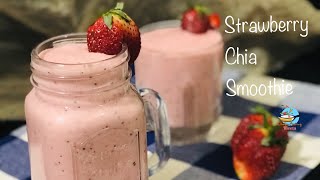 Strawberry Chia Smoothie By Whatss Cooking  Meeta Low Carb Chia Smoothie [upl. by Enenaej458]