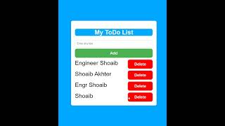 todo list javascript  todo list html css javascript  todo list app  todo app todo app javascript [upl. by Nofpets670]