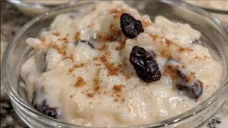 EASY CREAMY RICE PUDDING  Recipe [upl. by Nnylannej]