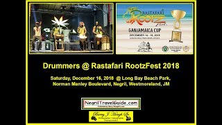 African Descendants Drummers  Saturday Night Rastafari RootzFest 2018 [upl. by Norek540]