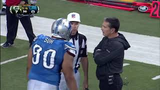 Ndamukong Suh stomps on Packers player 2011 [upl. by Pros]