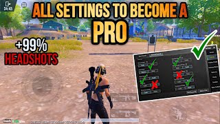 New🔥best settings to improve your headshot ✅PUBG MOBILE [upl. by Murphy]