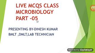 Live mcqs class microbiology part 05 for group 5 [upl. by Nosiram]