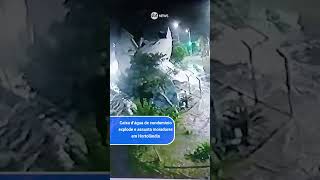 Caixa d’água de condomínio explode e assusta moradores em Hortolândia SP [upl. by Sirrep]