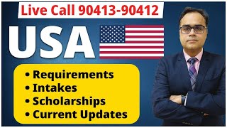 Live Call 9041390412 USA Requirements Intakes Scholarships Current Updates [upl. by Caralie861]