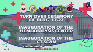 Turn Over Ceremony of BLDG 1722 Inauguration of the Hemodialysis Center and CTSCAN [upl. by Malissia531]