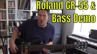 Roland GR55 and Bass Guitar with Roland GK3B MIDI pickup  Bass Practice Diary  14th August 2018 [upl. by Rolph]