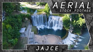 Jajce ● Bosnia and Herzegovina 🇧🇦  4K Aerial Drone Stock Footage [upl. by Adabelle]